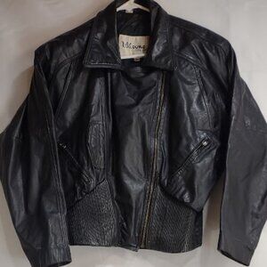 WILSON LEATHER AUTHENTIC VINTAGE 70S/80S WOMEN'S MOTORCYCLE JACKET KOREA SIZE L